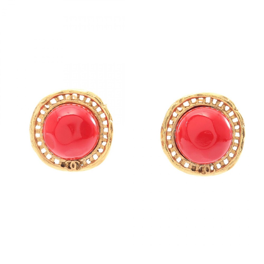 Chanel Gripoix Round Earring Gold #301289C60B